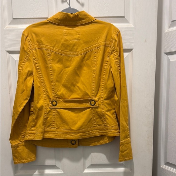 Live a Little Yellow Utility Jacket with Classic Lapel - Picture 4 of 8